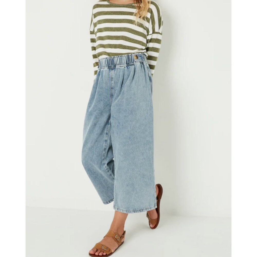 Hayden Girls Pull On Denim Cropped Pants Size S